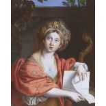 After Domenichino, watercolour on ivory, ‘The Cumaean Sibyl’, 12 x 10cm Ivory submission