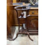 A George III style mahogany wash stand, height 79cm