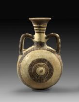 Cypro-Mycenaean globular two-handled flask. 