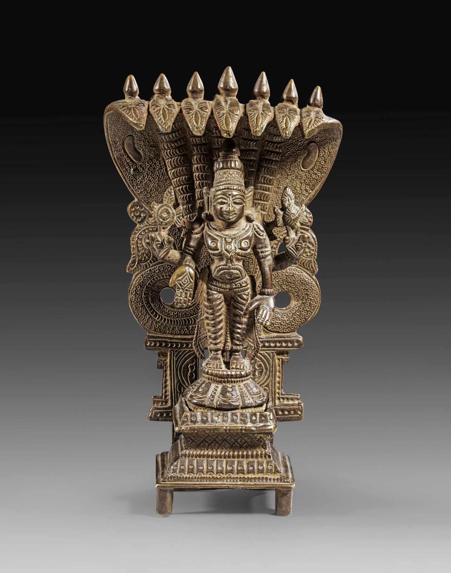 Copper altar of Vishnu.