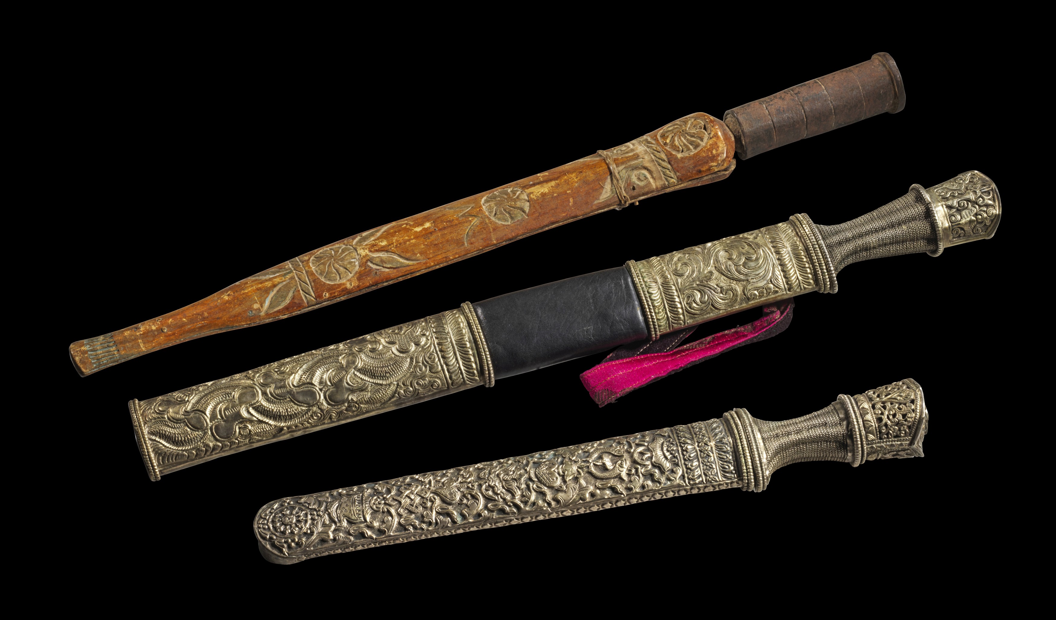 Collection of Tibetan daggers.