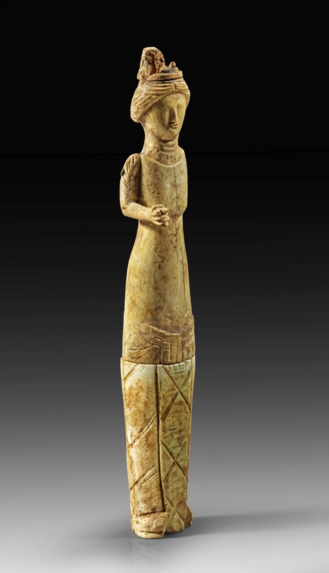 A Roman bone puppet in form of a woman.