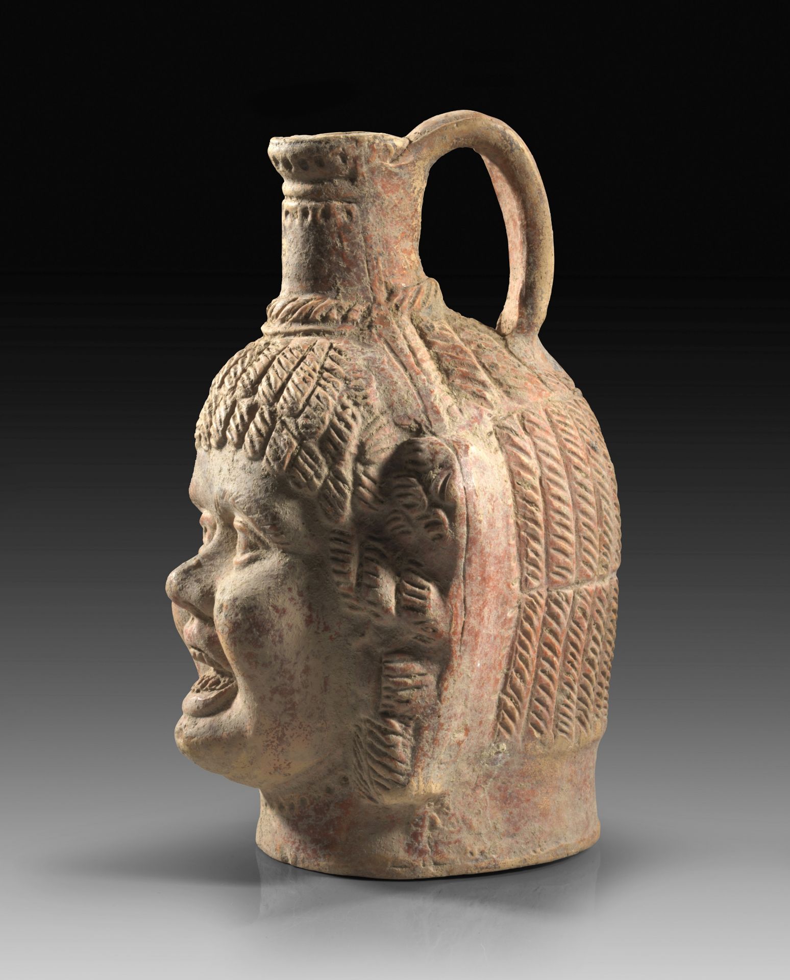 Figural terra sigillata bottle. - Image 2 of 2