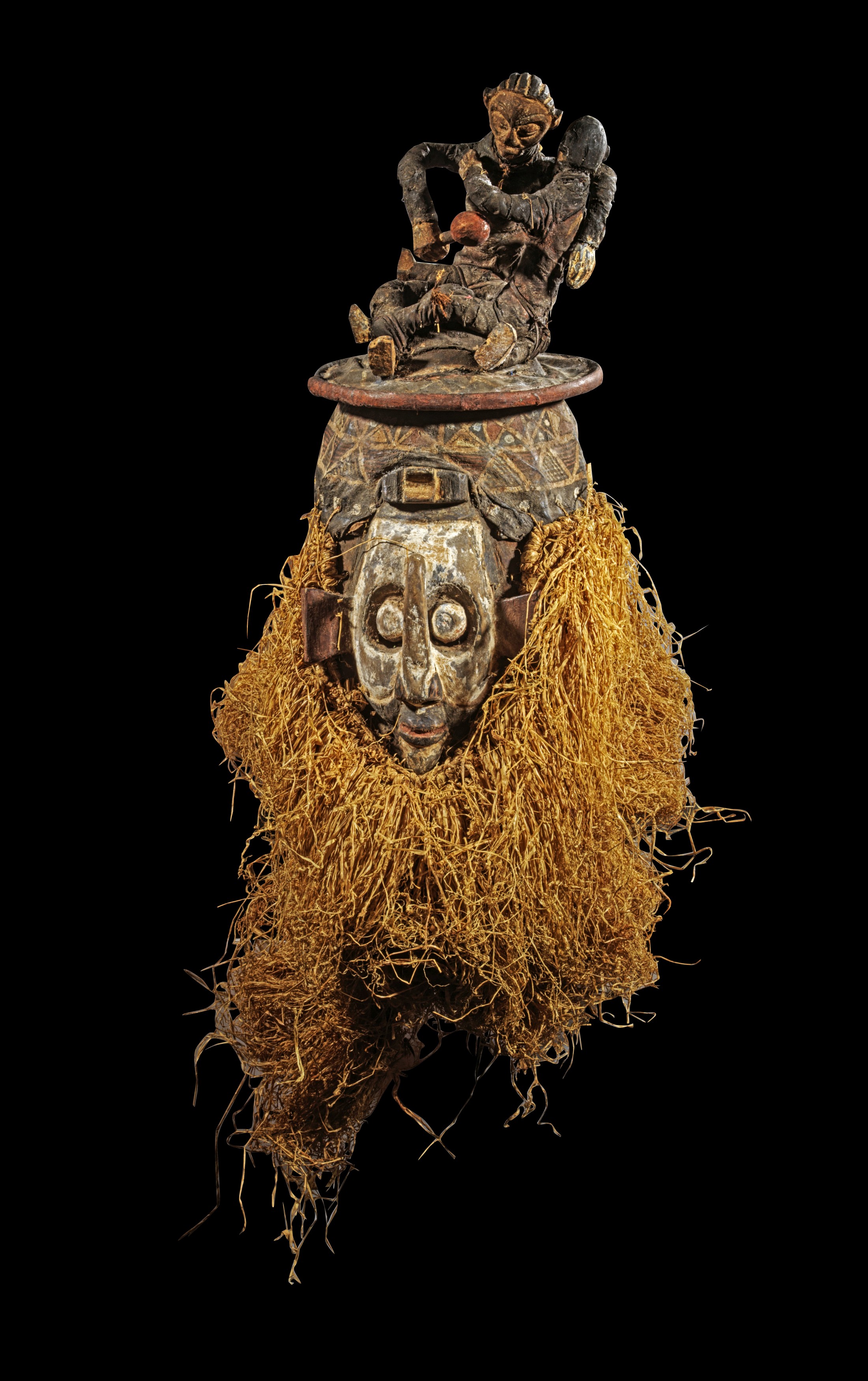 Initiation mask of the Yaka, D.R. Congo.