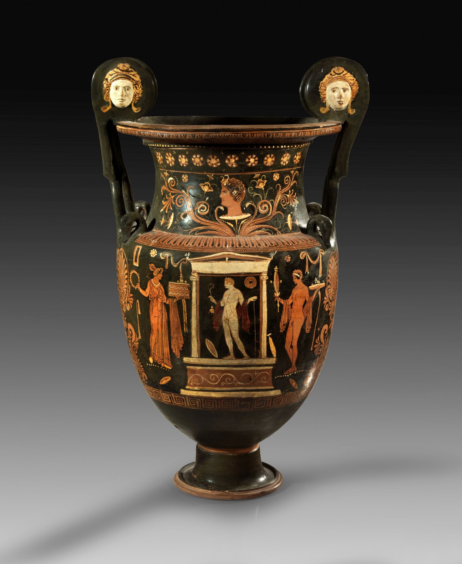 Red-figure volute krater from the Workshop of the Patera and Ganymed Painter. 