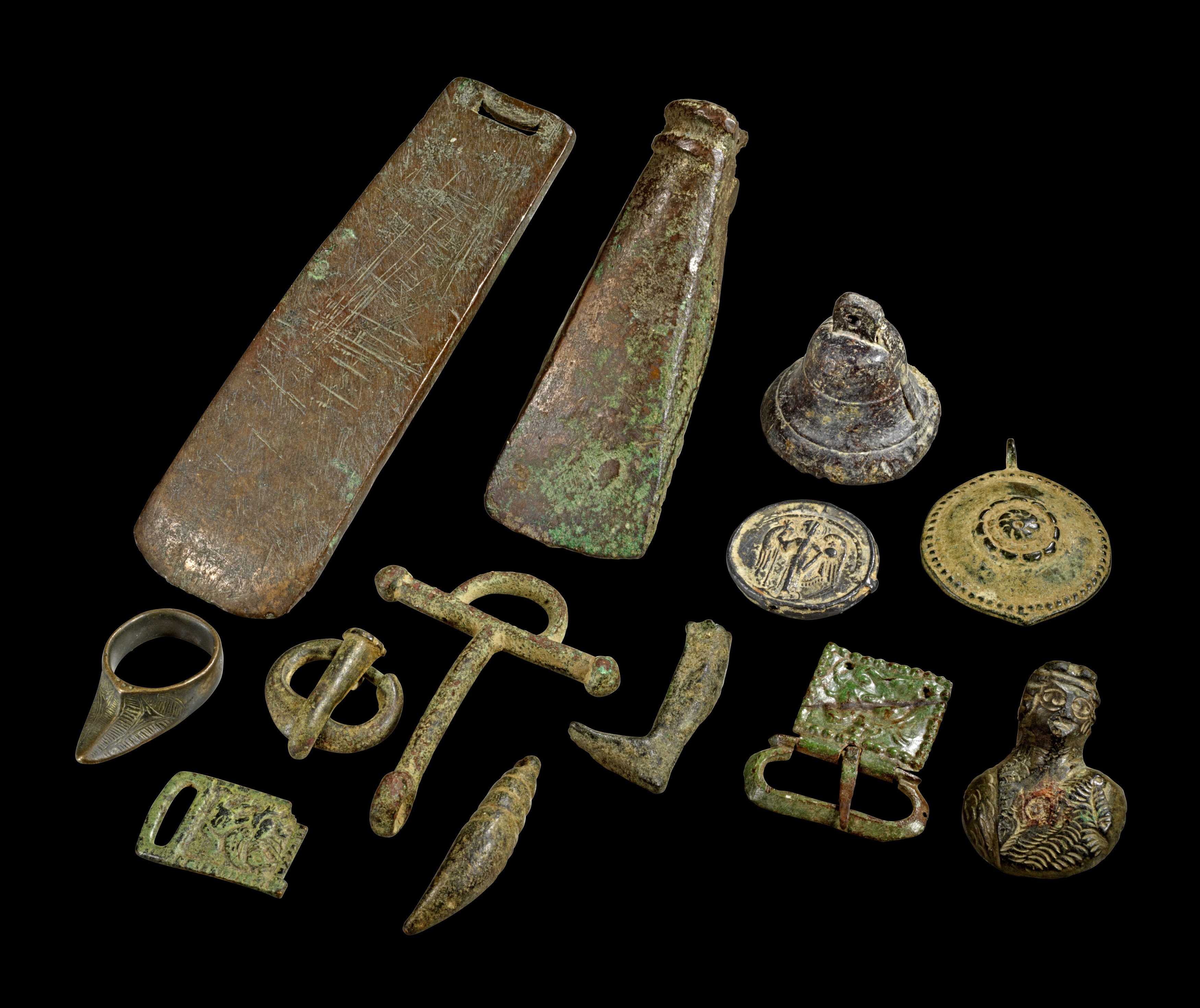 Collection of bronze and lead objects from Roman to Early Islamic Times