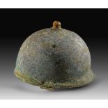 Roman republican helmet of the Montefortino type. 