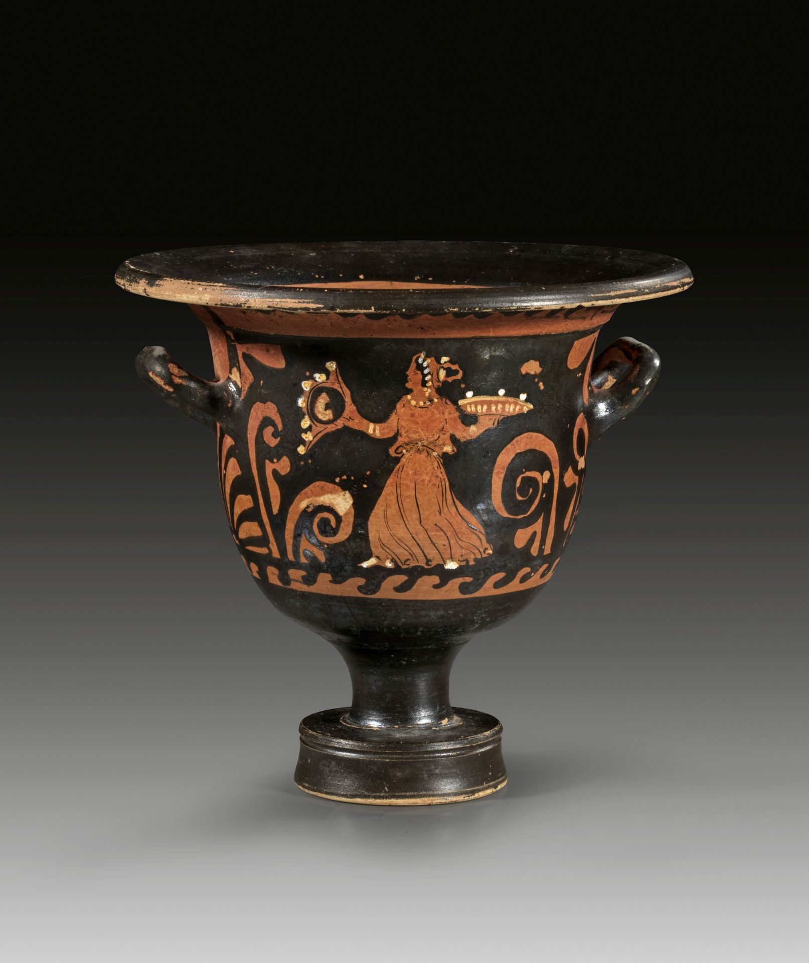 Little red-figure bell-krater from the Workshop of the Darius Painter.  - Image 2 of 2