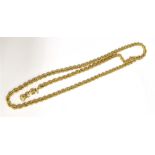 A MARKED 375 ROPE TWIST CHAIN Fitted with a seed pearl set bow clasp marked 375, chain length