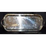 A GARRARD & CO LTD. SILVER TRAY the tray is of rectangular form with rounded corners, the raised