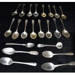 A COLLECTION OF 19TH CENTURY IRISH SILVER SPOONS comprising eight teaspoons, two dessert spoons