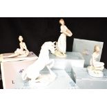 FOUR BOXED LLADRO FIGURES: 7967 'Magical Unicorn', 7706 'Reflections of Helena', 16174 'Graceful