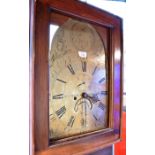 A GEORGE III BRASS FACED LONGCASE CLOCK MOVEMENT signed 'W Twells Birmingham' and numbered 137, with