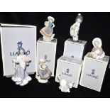 SIX BOXED LLADRO FIGURES: 05490 'Flor Amor', 6231 'Oriental Lantern', 5221 'Sweet Scent', 6568 '