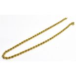 A TAGGED 375 ROPE TWIST CHAIN Length 36 cm, weight 11 grams