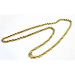 A MARKED 375 ROPE TWIST CHAIN NECKLACE Length approx. 36cm, weight approx. 2.5g.