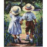 SHERREE VALENTINE DAINES (BRITISH b.1959) 'Hand in Hand' Limited edition print on canvas Signed