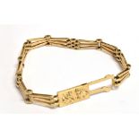A VINTAGE 9CT GOLD APEX BRACELET With shepherds hook/push clasp, 15.7cm long, weight 11.5g