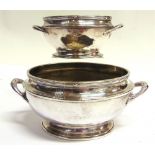 NAUTICALIA - TWO WHITE STAR LINE ELKINGTON PLATE TUREENS the largest 21cm wide. Condition Report :