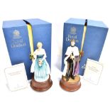 A PAIR OF BOXED LIMITED EDITION ROYAL DOULTON FIGURES: HN2883 'HRH the Prince of Wales' and