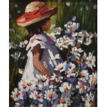 SHERREE VALENTINE DAINES (BRITISH b.1959) 'Midsummer Daisies' Limited edition print on canvas Signed