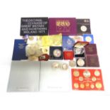 COINS - GREAT BRITAIN, ASSORTED comprising two Millennium five pounds, 2000, each in card wallet
