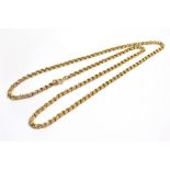 A MARKED 375 DOUBLE LINK BELCHER CHAIN Length 58.5cm, weight to include plated clasp 12g.