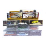 ELEVEN DIECAST MODEL JAMES BOND CARS mainly part-work releases, each mint or near mint and boxed.