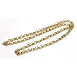 A TAGGED 375 BELCHER CHAIN Length 57cm, weight to include plated metal clasp 19g.