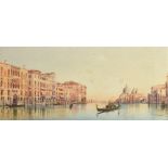 UMBERTO ONGANIA (1860-1896) View of the Grand Canal, Venice, Basilica di Santa Maria della Salute in