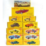 TWELVE ATLAS / DE AGOSTINI DINKY DIECAST MODEL CARS each mint or near mint and boxed (four boxes