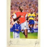 FOOTBALL - AFTER GARY BRANDHAM, 'PATRICK VIEIRA' colour print, limited edition 15/50PP, SIGNED BY