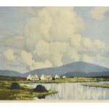 PAUL HENRY RHA (1876-1958) 'The Blue Hills of Connemara' Coloured print Signed in pencil lower