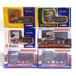 SIX CORGI DIECAST MODEL MODERN LORRY TRACTOR UNITS each boxed (one with detached cab roof lights;