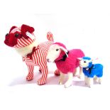 THREE STEIFF COLLECTOR'S SOFT TOYS comprising a pug 'Mops' (EAN 035876), limited edition 107/750,