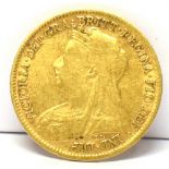 GREAT BRITAIN - VICTORIA (1837-1901), HALF-SOVEREIGN, 1900 old veiled bust.