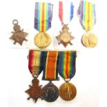 A COMPOSITE GREAT WAR TRIO OF MEDALS comprising the 1914 Star (SS-4051 PTE G.H. WINTERS. A.S.C.),