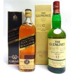 [WHISKY]. THE GLENLIVET, 12 YEARS OLD, ONE BOTTLE 70cl, 40% proof, with original wrapping, boxed;