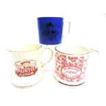BREWERIANA - THREE TAUNTON CIDER MUGS including one rare staff-issue 'presented in recognition of