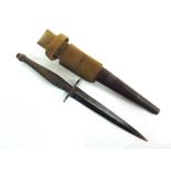 A SECOND WORLD WAR BRITISH FAIRBAIRN SYKES FIGHTING KNIFE, SECOND PATTERN probably by Wilkinson, the