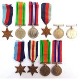 A FAMILY COLLECTION OF MEDALS namely a Second World War group of four medals, comprising a 1939-45