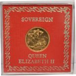 GREAT BRITAIN - ELIZABETH II (1952-), SOVEREIGN, 1981 in a plastic case.