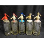 BREWERIANA - FIVE SODA SYPHONS comprising those for Hitchman & Co. Ltd Aerated Water