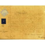 DOCUMENTS - VICTORIA (QUEEN OF GREAT BRITAIN & IRELAND, 1819-1901). A pre-printed commission, 7th