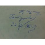 AUTOGRAPHS - ASSORTED Over twenty autographs, some signed to British Airways menus or directly to