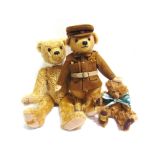 THREE MERRYTHOUGHT COLLECTOR'S TEDDY BEARS comprising a Great War commemorative bear, in khaki