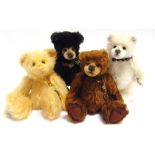 FOUR CHARLIE BEARS MINIMO COLLECTION TEDDY BEARS designed by Isabelle Lee, each approximately 17cm