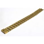 A MARKED 9CT GOLD FOUR BAR BRACELET the clasp with London hallmark, maker NK, length 18cm, weight