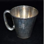 A GEORGE III SILVER CUP Hallmarked London 1815 (Leopards Head Crowned) height 8.5 cm, weight 173g,