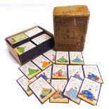 A JAPANESE UTA-GARUDA CARD GAME comprising 100 Yomifuda cards, each with the figure of a person,
